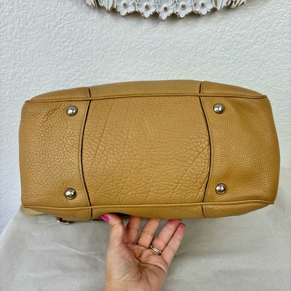 {Prada} Vitelli Daino Pebble Leather Braided Handle Open Tote - Picture 10 of 15